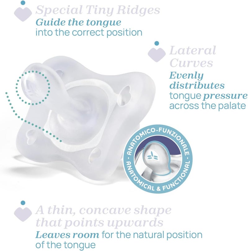 Chicco Physioforma Crystal Soft Silicone Soother 2-6m (2 pcs), Transparent - Image 5